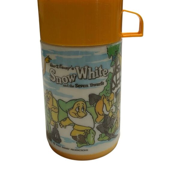 Vintage Disney Snow White Aladdin Thermos seven Dwarves - Picture 15 of 16